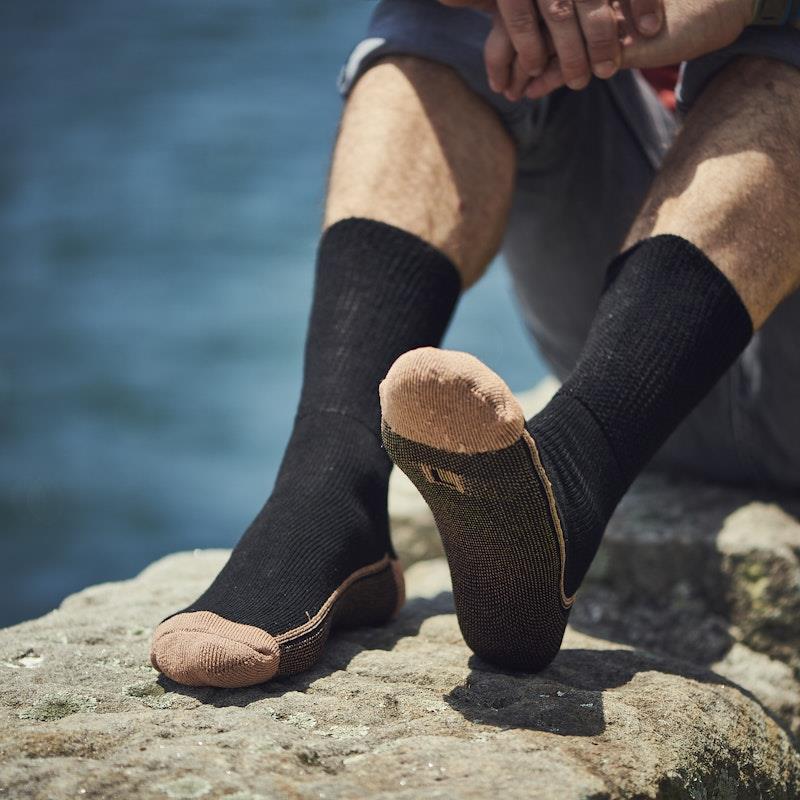Glucology Copper Based Loose Top Classic Socks 2 Pairs Black Medium