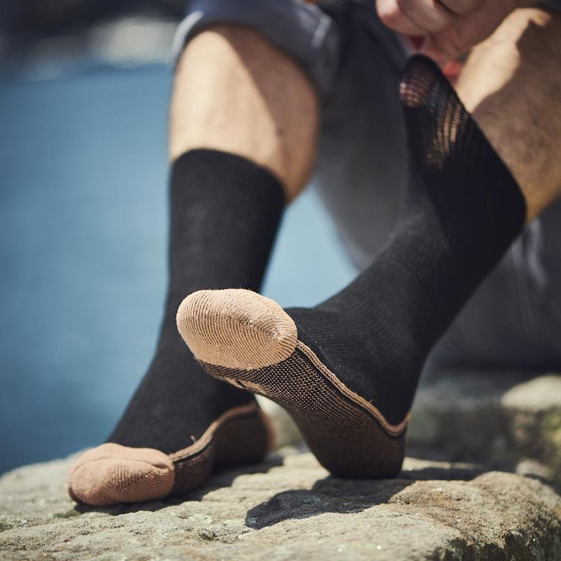 Glucology Copper Based Loose Top Classic Socks 2 Pairs Black Medium