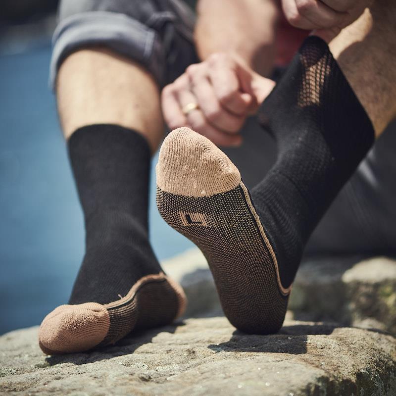 Glucology Copper Based Loose Top Classic Socks 2 Pairs Black Medium