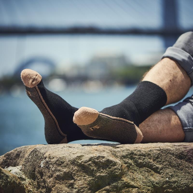 Glucology Copper Based Loose Top Classic Socks 2 Pairs Black Medium