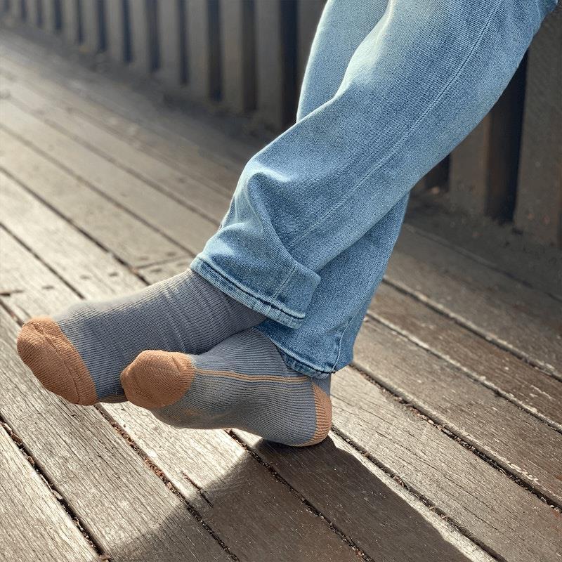 Glucology Copper Based Loose Top Classic Socks 2 Pairs Black Medium