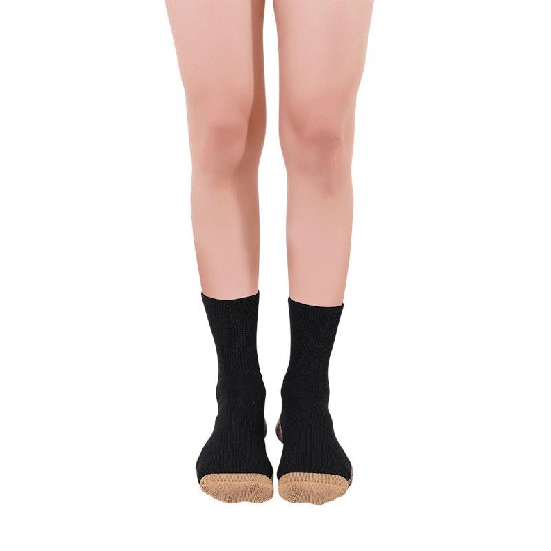 Glucology Copper Based Loose Top Classic Socks 2 Pairs Black Extra Large