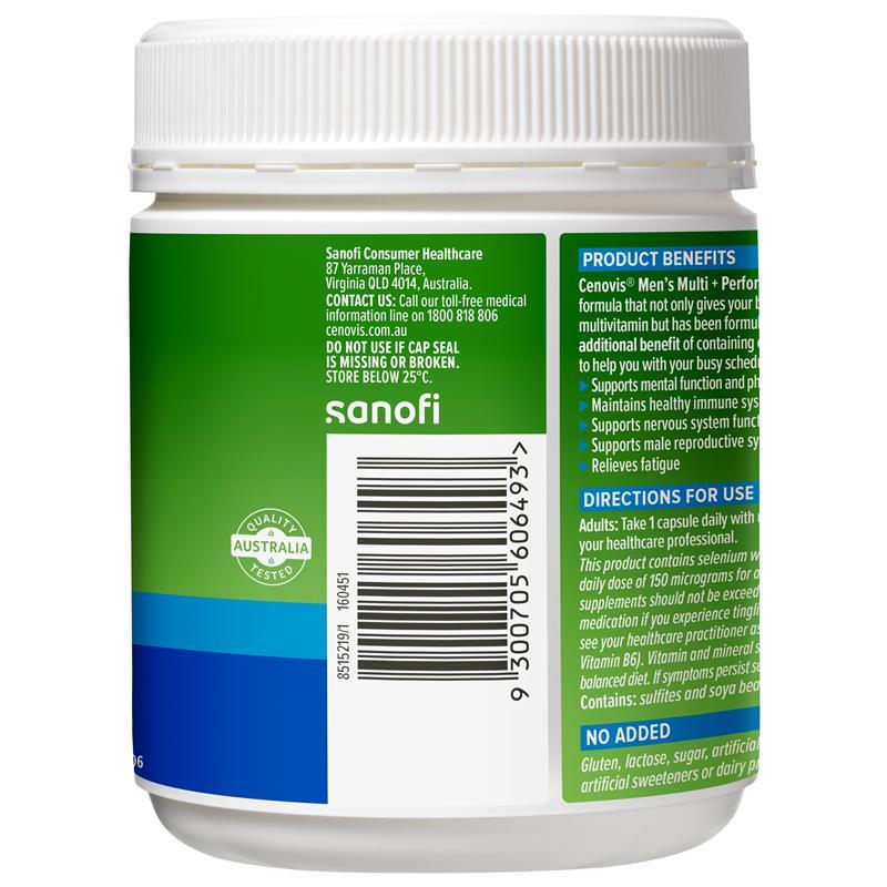 Cenovis Once Daily Mens Multi + Performance 150 Capsules