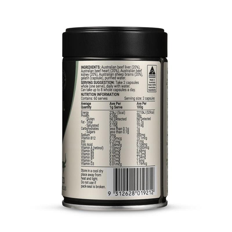 Melrose Origins Nose to Tail Multi Grass Fed Organs 120Capsules