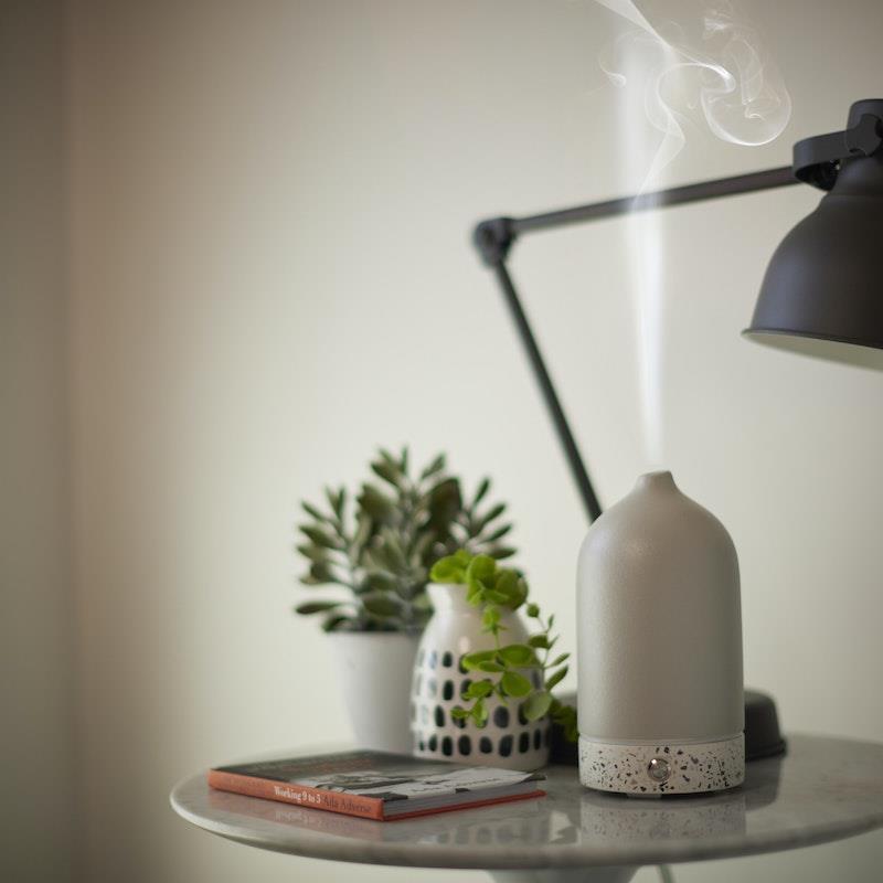 Ellia Pure Aroma Diffuser Ceramic & Terrazzo Grey