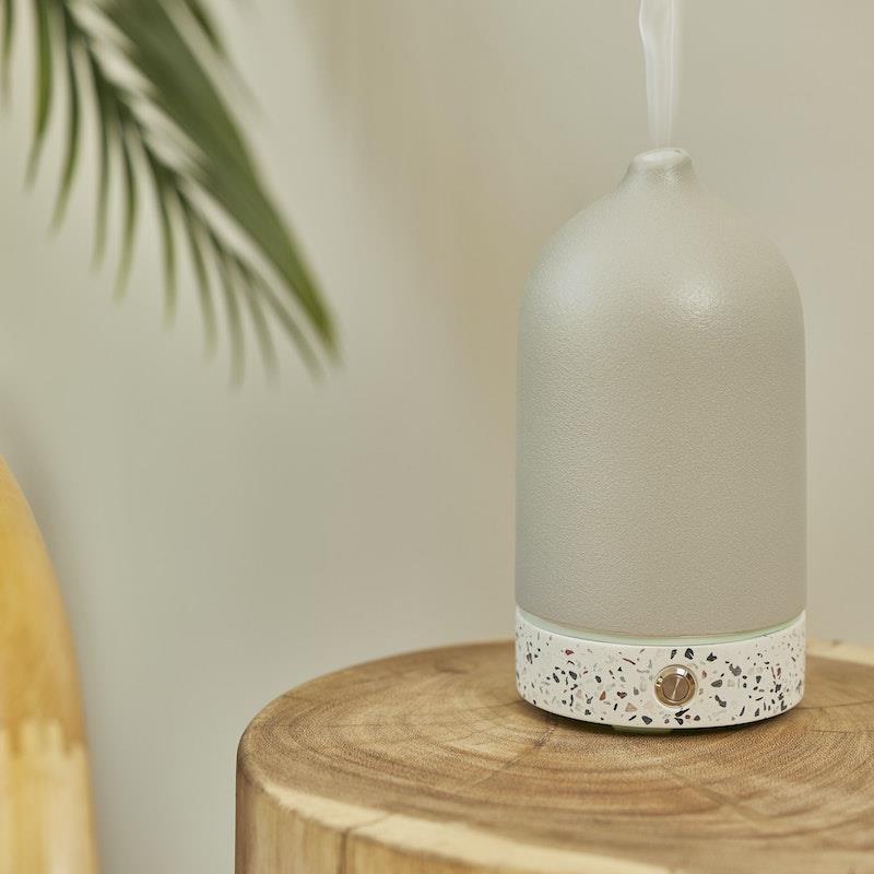 Ellia Pure Aroma Diffuser Ceramic & Terrazzo Grey