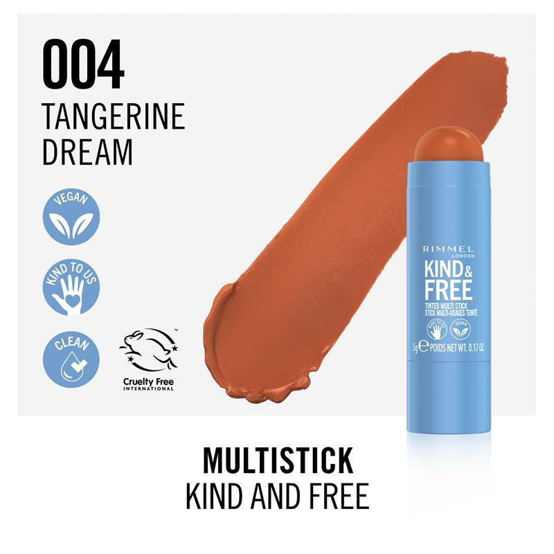 Rimmel Kind & Free Clean Multi-Stick 004 Tangerine Dream Sunny Coral