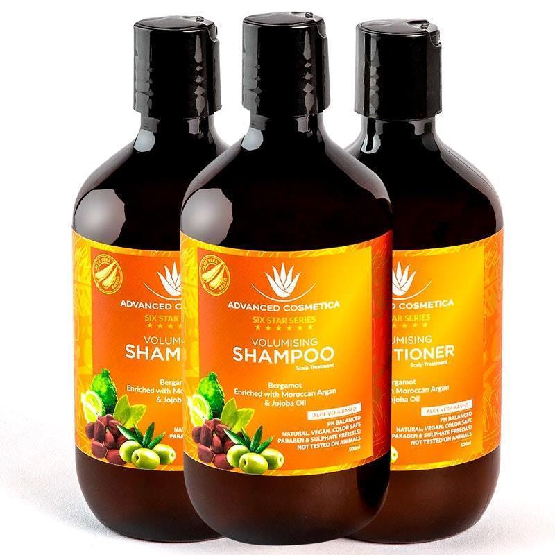 Advanced Cosmetica Six Star Series volumising  shampoo x2 Conditioner x 1 (500ml) Triple Pack