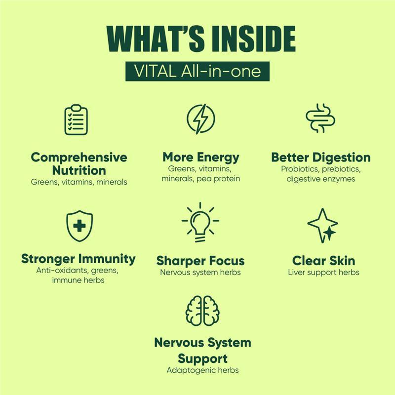 Vital All In One Lemon & Ginger Powder 300g