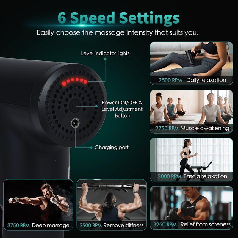 Remology Impact Therapy Percussive Massager includes 4 Heads 1pc