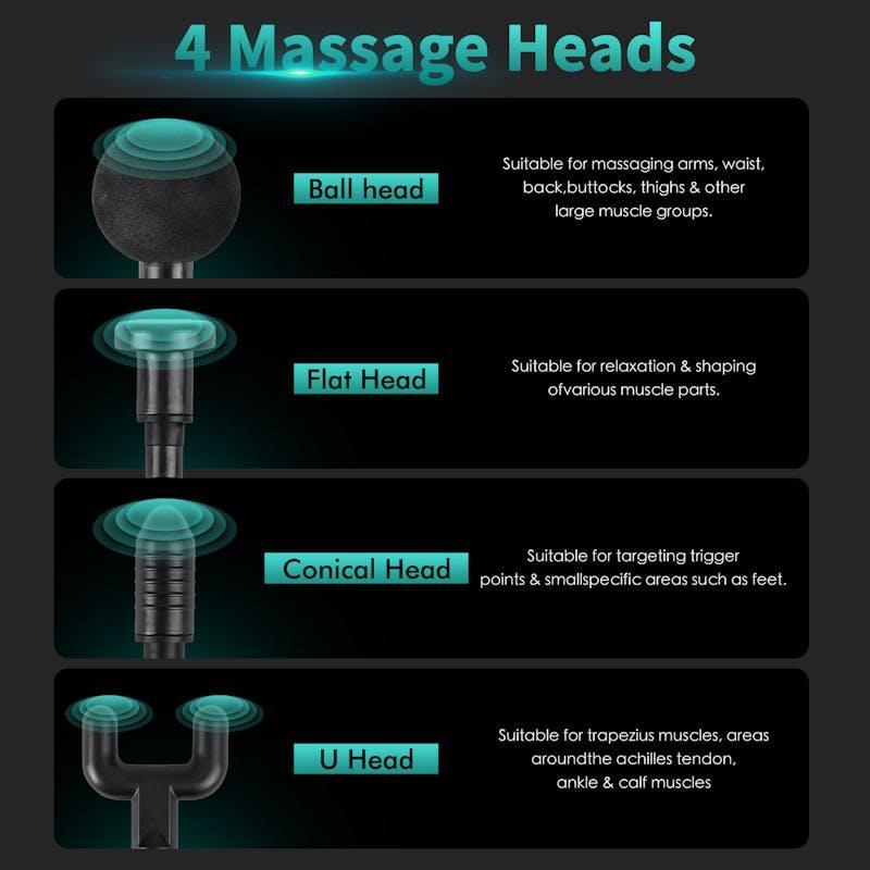Remology Impact Therapy Percussive Massager includes 4 Heads 1pc