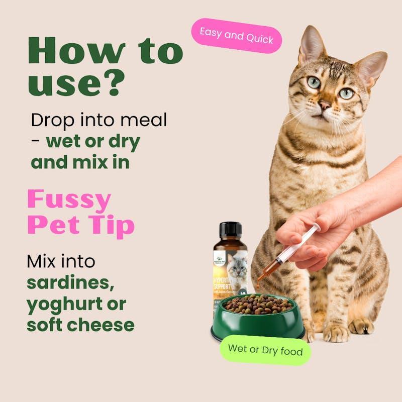 Natural Pet Supplements Hyperthyroid Support Herbal Tincture for Cats 100ml