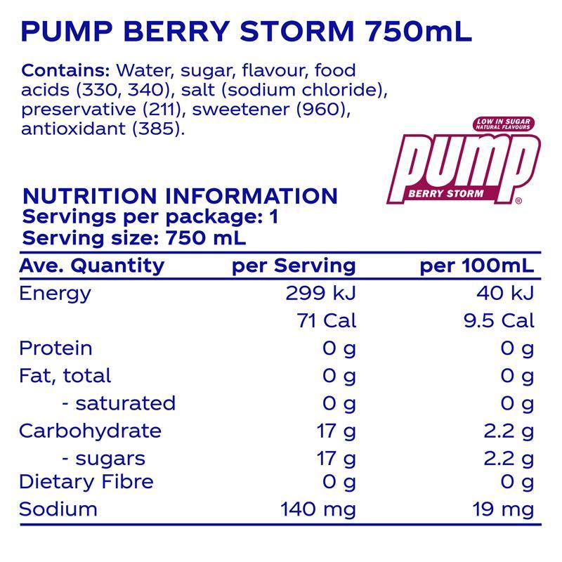 Pump Water Berry 750ml