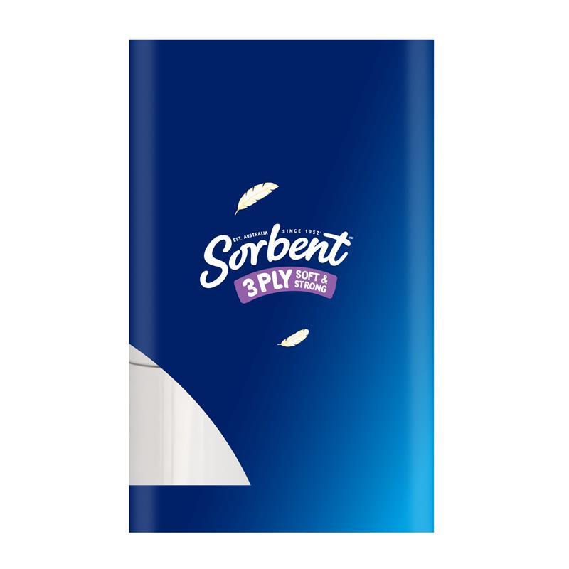 Sorbent Toilet Tissue Silky White 3PLY 24 Pack