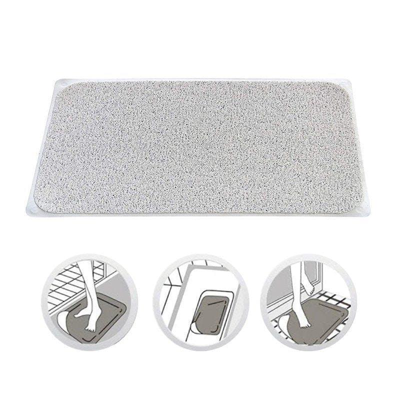 Living Today Non Slip Loofah Shower Mat with Suction Cups Large Bath Mat 1pc