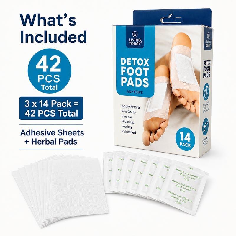 Living Today 42 Pack The Cleansing Detox Foot Pads Patches