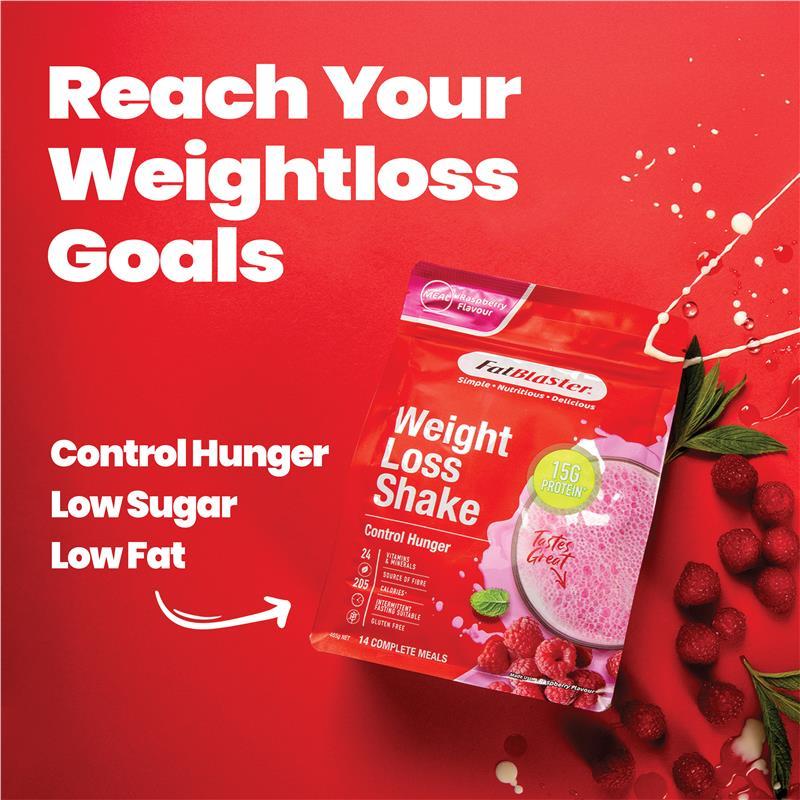 Fatblaster Weight Loss Shake Red Pouch Raspberry 465g