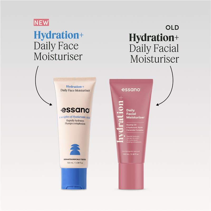 Essano Hydration Daily Facial Moisturiser with Rosehip and Hyaluronic Acid Tube 100ml