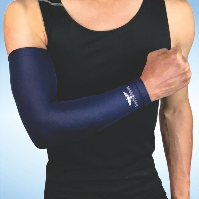 BodyAssist Compression Arm Sleeve Navy Blue XLG (2 PACK) Bundle