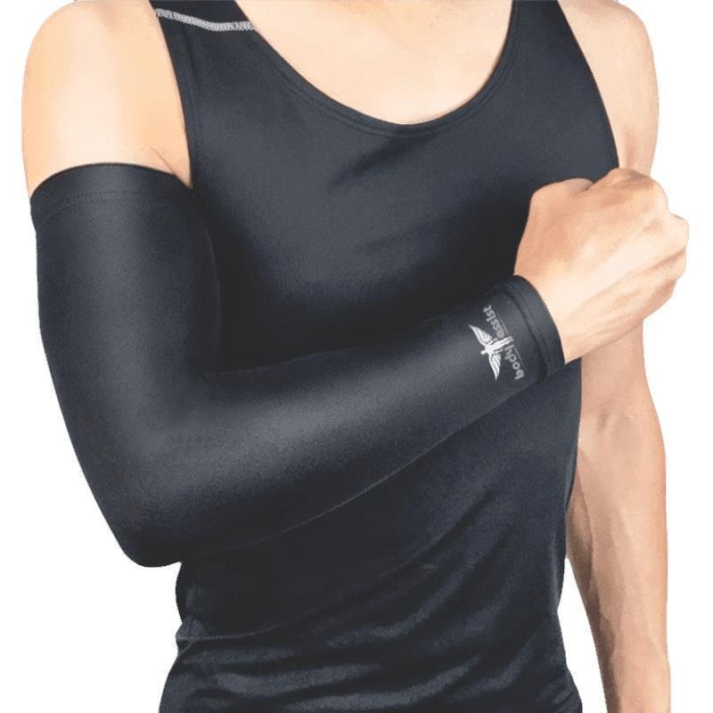 BodyAssist Compression Arm Sleeve Black SMALL (2 PACK) Bundle