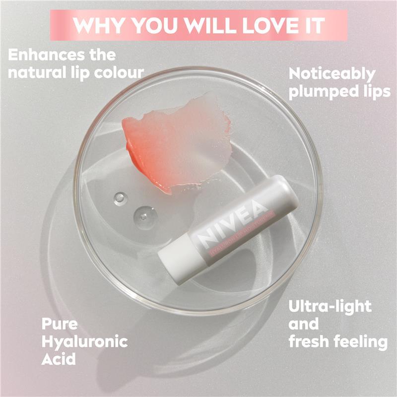 NIVEA Hyaluron Lip Moisture Balm Sheer Rose 5.2g