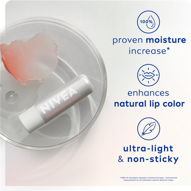 NIVEA Hyaluron Lip Moisture Balm Sheer Rose 5.2g
