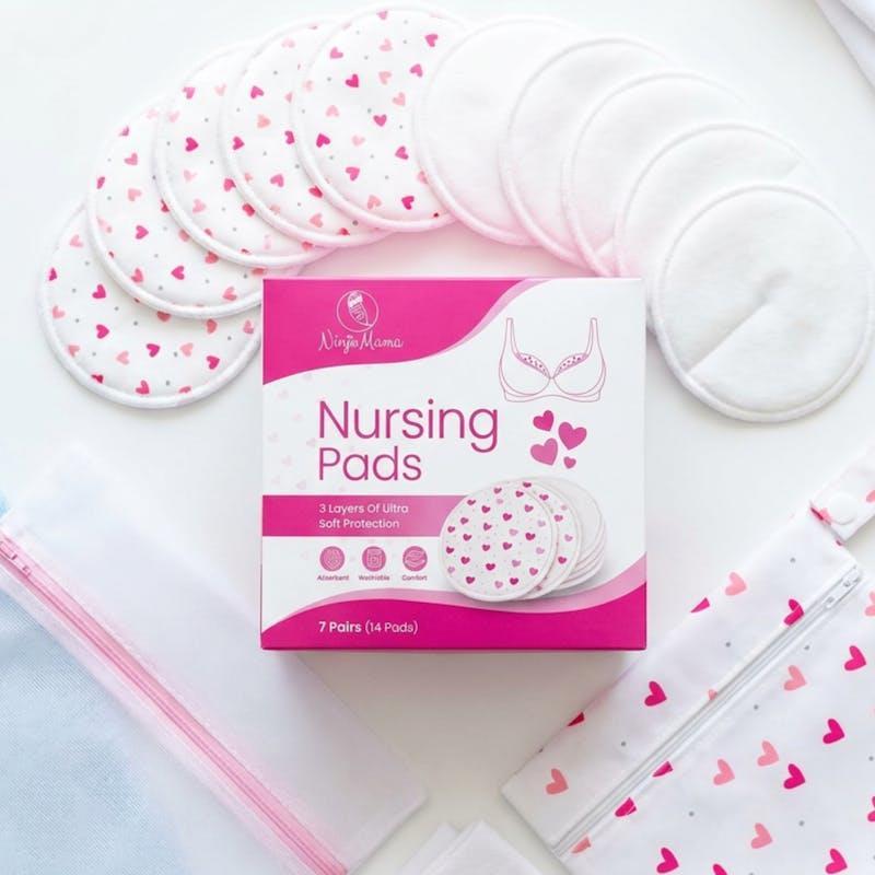 Ninja Mama Super Soft Washable Breast Pads Pack of 14