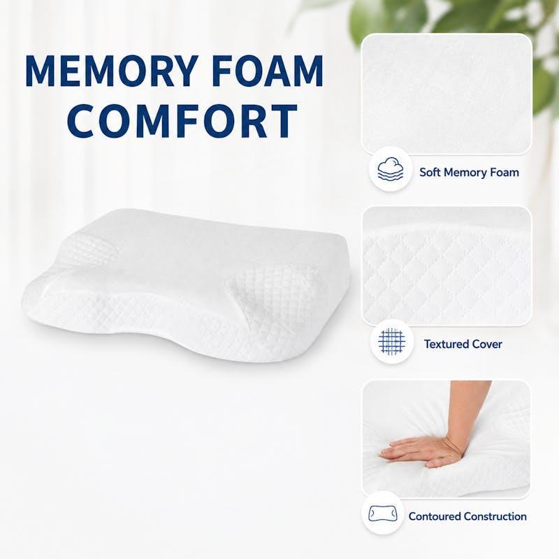 Clevinger CPAP Memory Foam Pillow for Side Sleepers with Side Cut-Outs 1pc