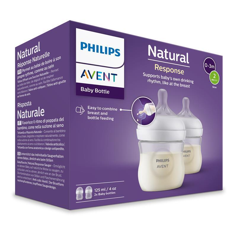Avent Natural Response Feeding Bottle 125ml 2 Pack
