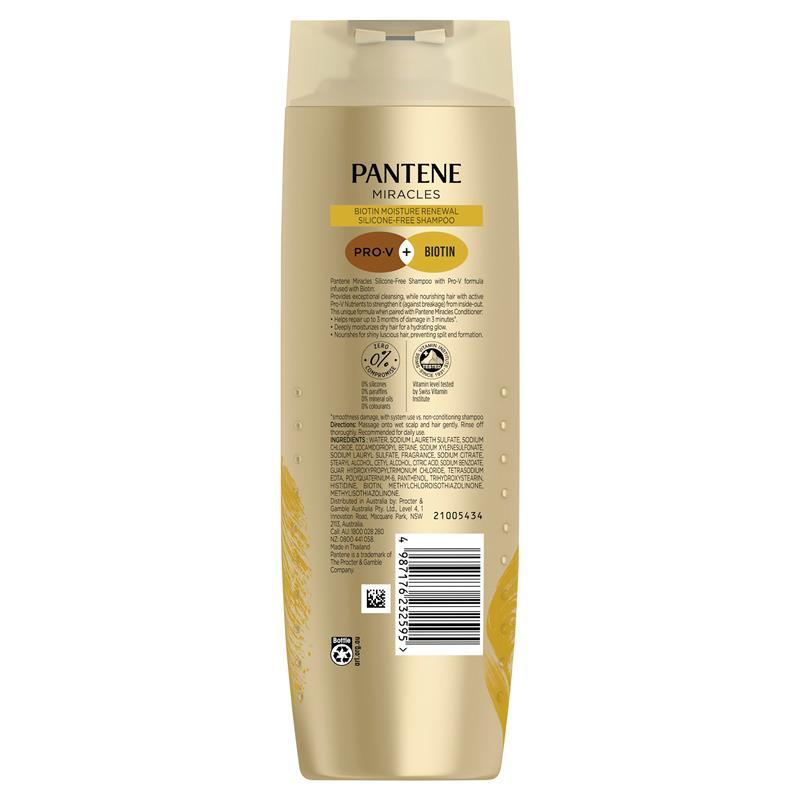 Pantene Miracles Biotin Daily Moisture Renew Shampoo 375ml