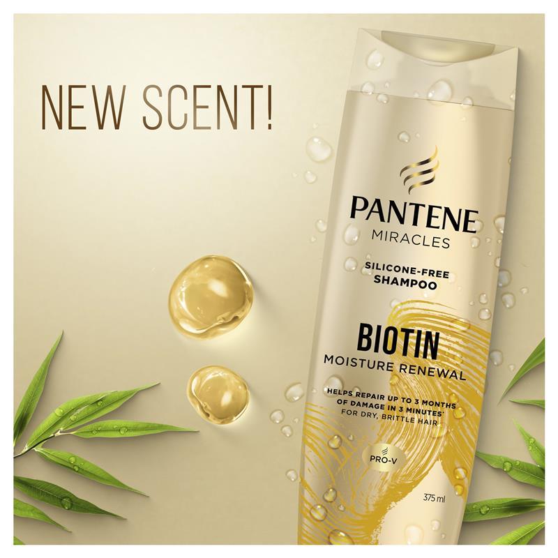 Pantene Miracles Biotin Daily Moisture Renew Shampoo 375ml