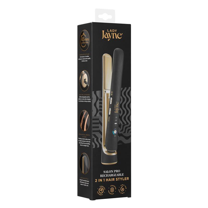 Lady Jayne Salon Pro Rechargeable 2 in 1 Hair Styler