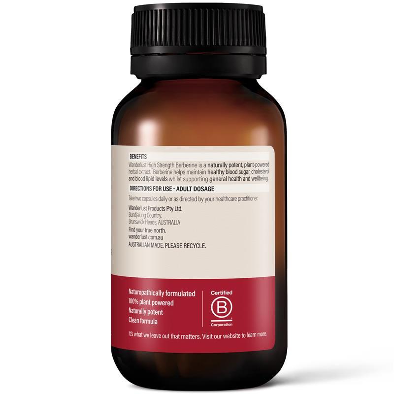 Wanderlust High Strength Berberine 120 Capsules