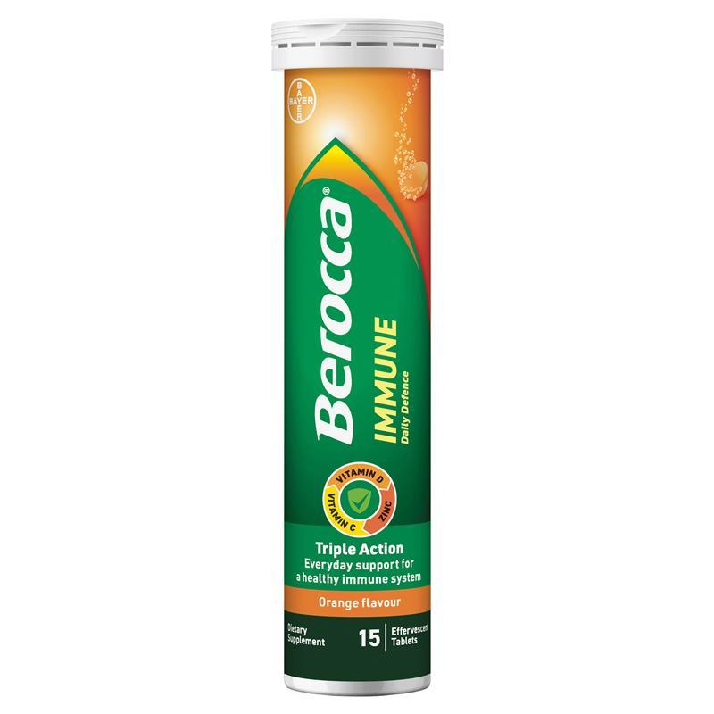 Berocca Immune Daily Defence Orange 30 Effervescent Tablets