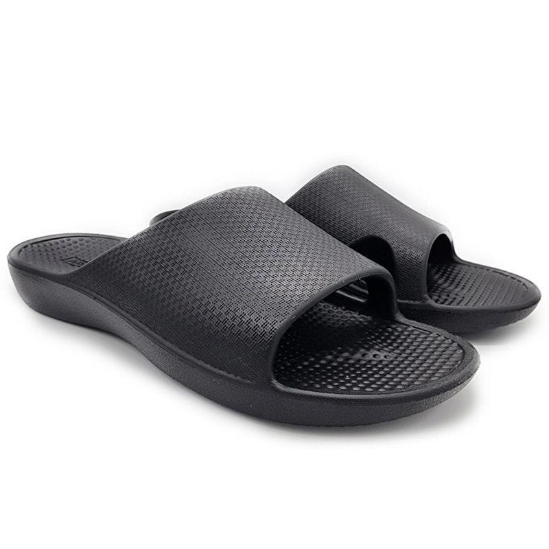 Archline Rebound Orthotic Slides Flip Flop Thongs Slip On Arch Support Black Euro 37