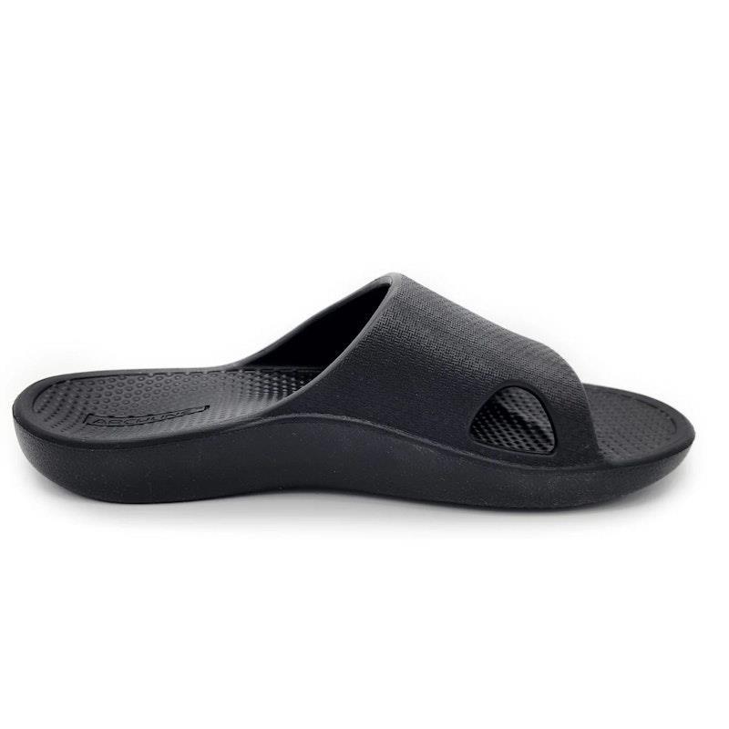 Archline Rebound Orthotic Slides Flip Flop Thongs Slip On Arch Support Black Euro 37