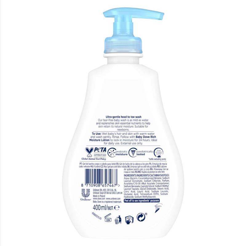 Baby Dove Rich Moisture Baby Wash 400ml