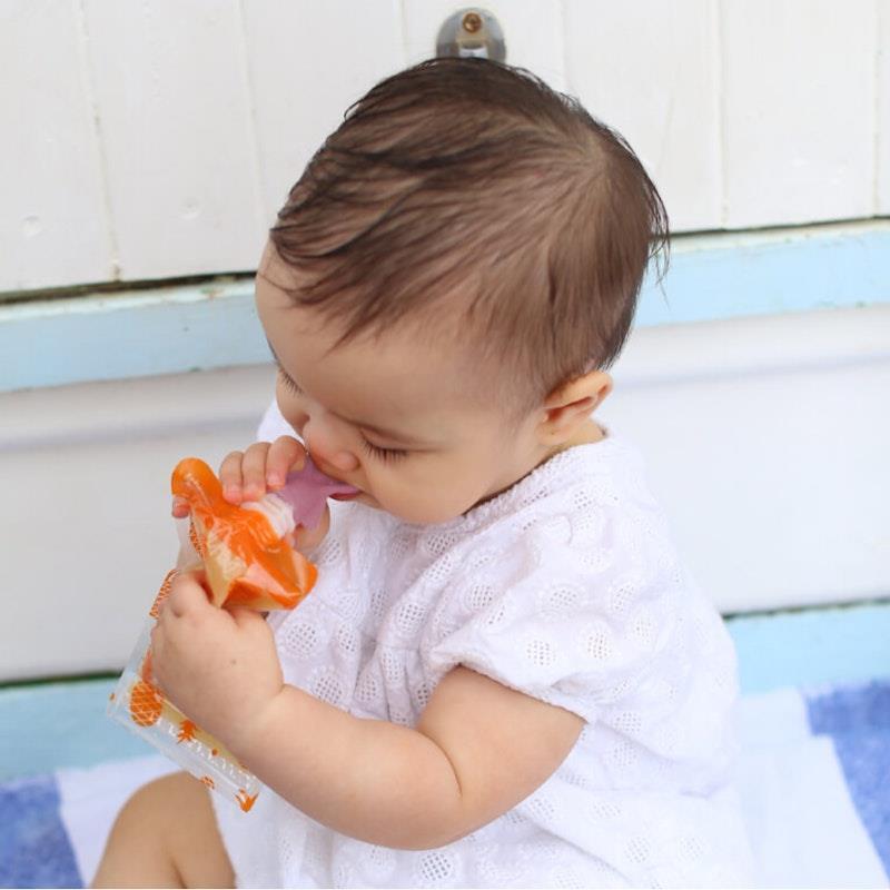 Cherub Baby Food Pouch Spoons & Spouts Bundle - Dusty Rose & Sand Pack