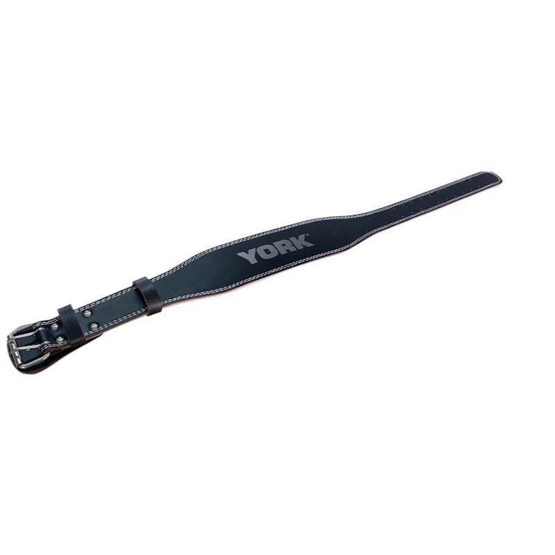York Black Split Leather Belt / Double Stitched - S 1pc