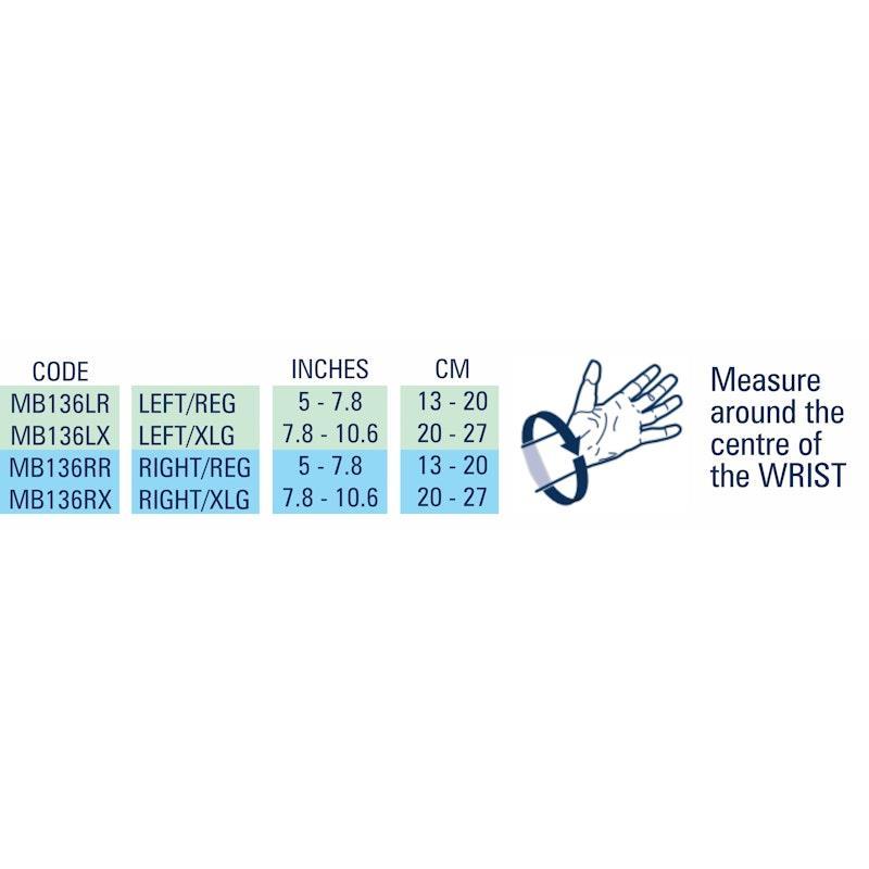 M-Brace AIR Laced Wrist Splint LEFT/XLG