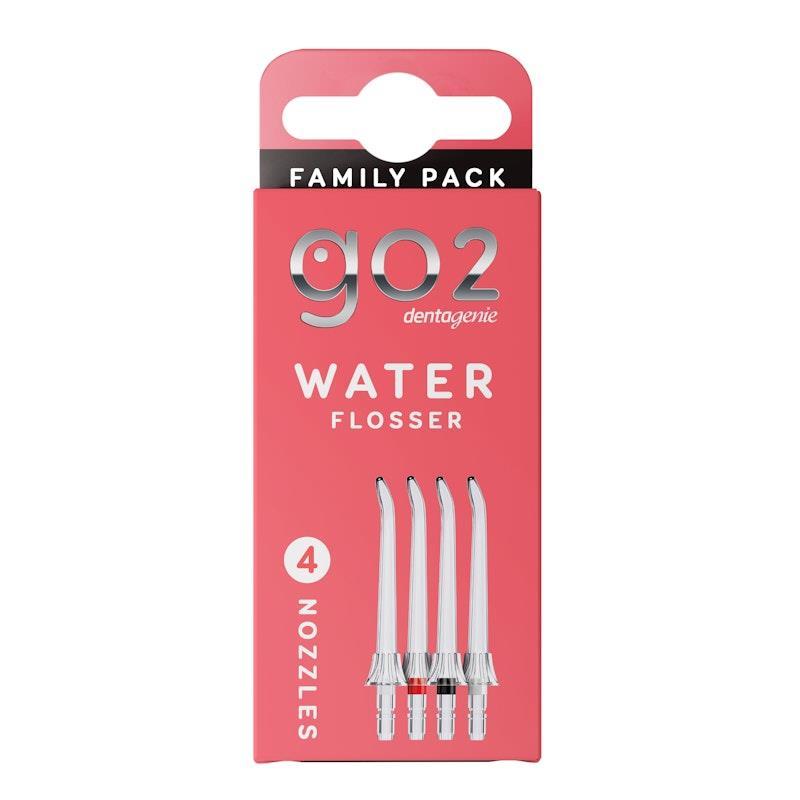 GO2 Dentagenie Water flosser Replacement Nozzle Family Pack x 3 Multipack