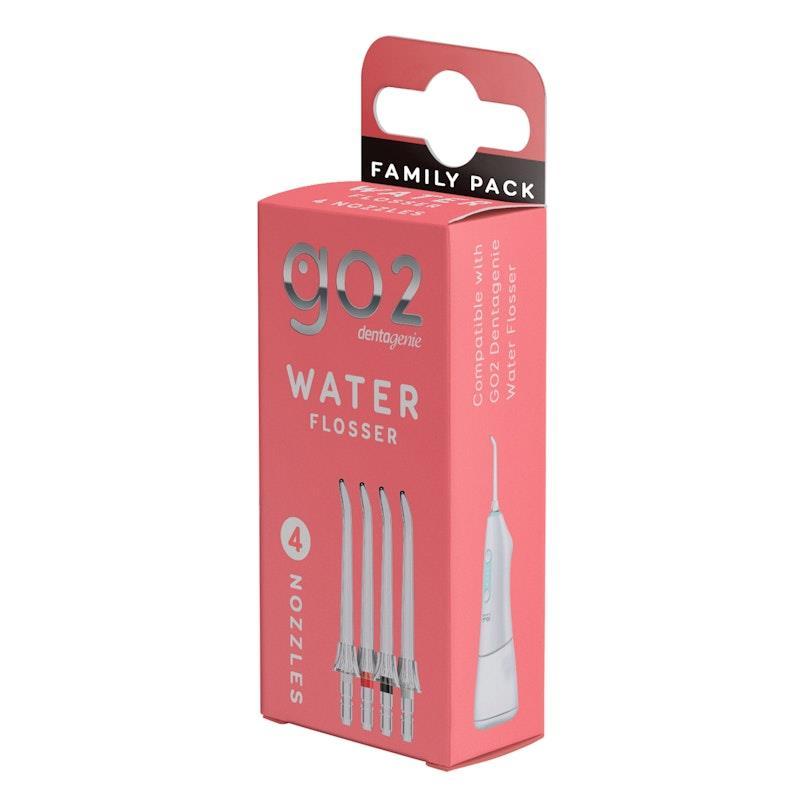 GO2 Dentagenie Water flosser Replacement Nozzle Family Pack x 3 Multipack
