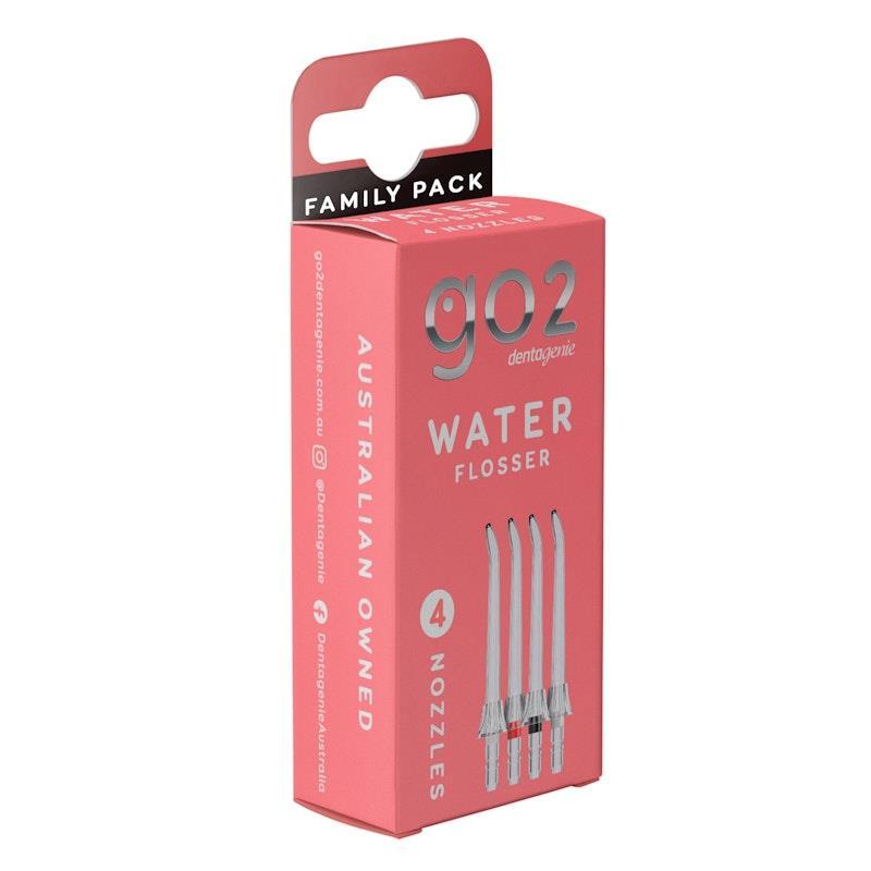 GO2 Dentagenie Water flosser Replacement Nozzle Family Pack x 3 Multipack