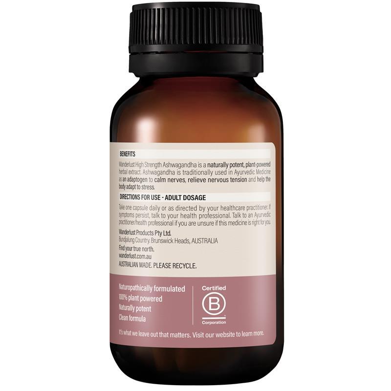 Wanderlust High Strength Ashwagandha 90 Capsules