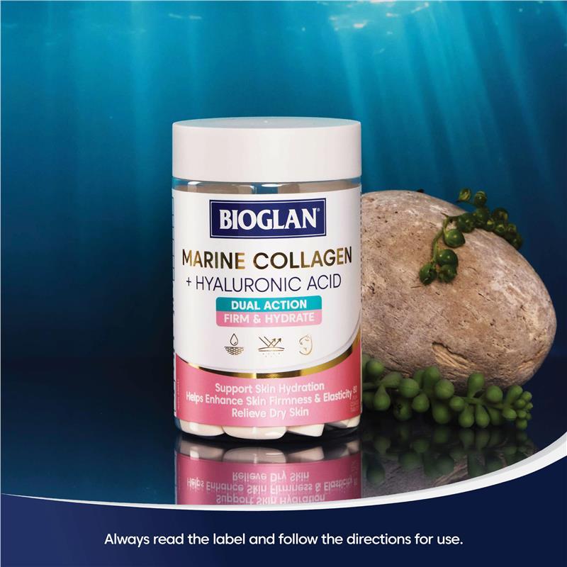 Bioglan Marine Collagen + Hyaluronic Acid 80 Tablets