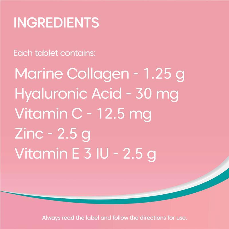 Bioglan Marine Collagen + Hyaluronic Acid 80 Tablets