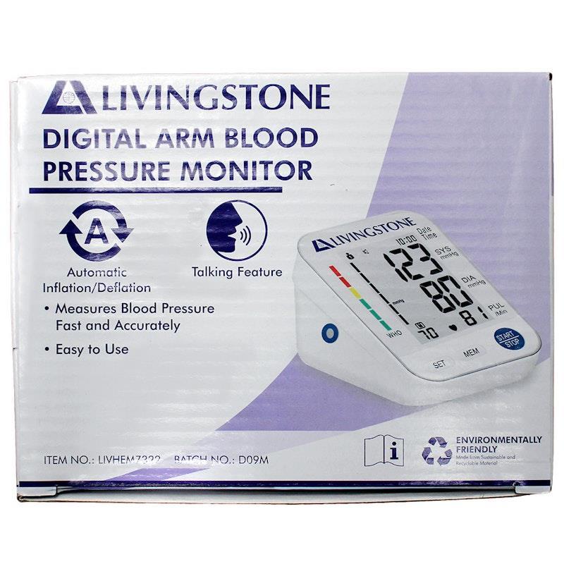 Livingstone Digital Blood Pressure Monitor with Talking Feature 1set