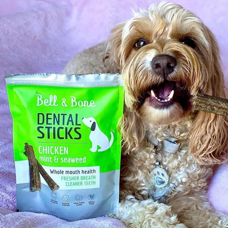 Bell & Bone Chicken, Mint & Seaweed Dental Sticks Large