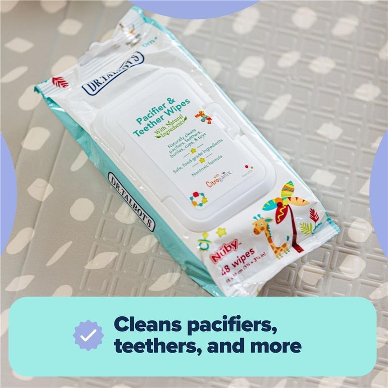 Nuby Bamboo Citroganix Pacifier and Teether Wipes 48 Pack