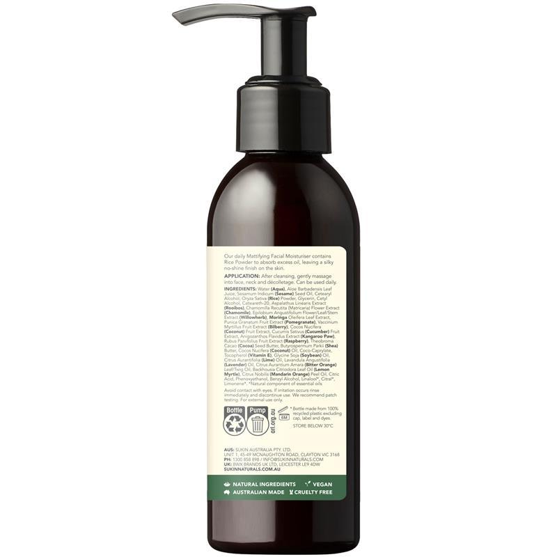 Sukin Signature Mattifying Facial Moisturiser 125ml